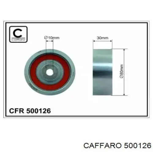 500126 Caffaro ролик ременя грм, паразитний