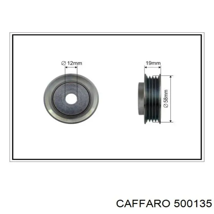 500135 Caffaro ролик натягувача приводного ременя