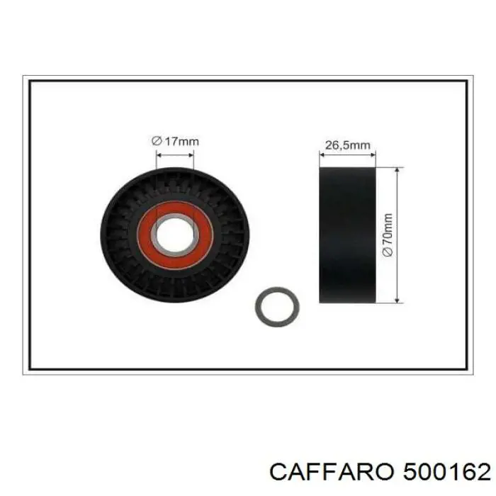 500162 Caffaro ролик приводного ременя, паразитний