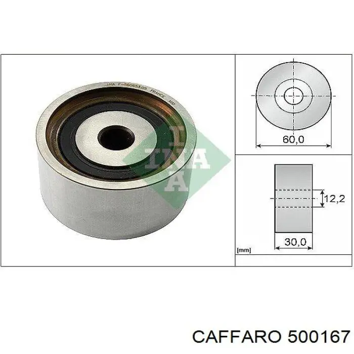 500167 Caffaro Ролик приводного ременя, паразитний