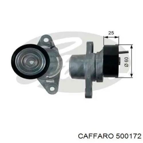 Ролик натягувача приводного ременя CAFFARO 500172