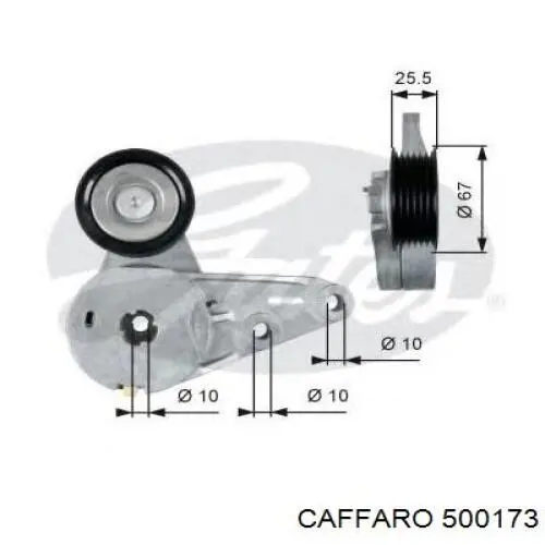 Натяжний ролик Caffaro 500173 ціна, від 8.72 USD