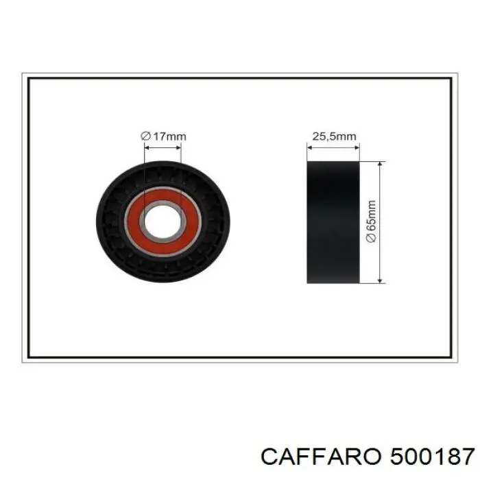 Ролик натягувача приводного ременя 500187 Caffaro