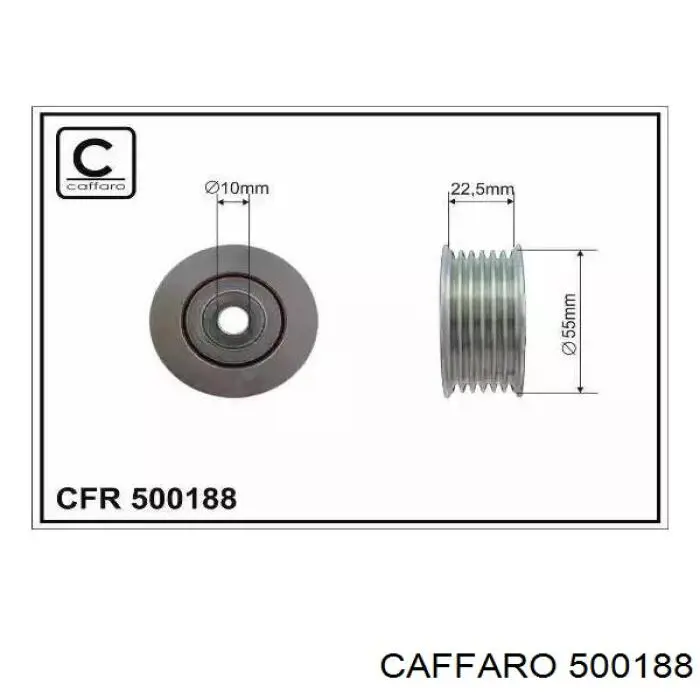 500188 Caffaro ролик приводного ременя, паразитний