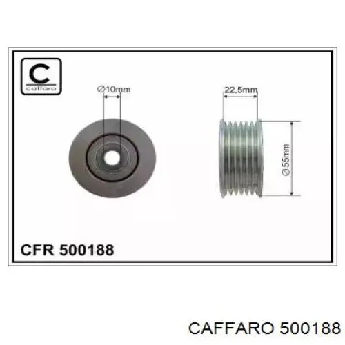 Купити 500188 Caffaro Ролик приводного ременя, паразитний