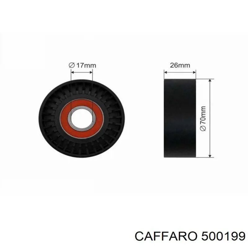 Натяжний ролик Caffaro 500199 ціна, від 9.40 USD
