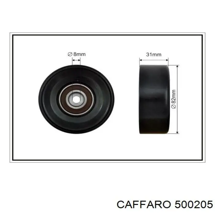 500205 Caffaro ролик натягувача приводного ременя