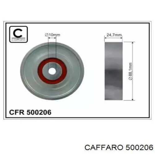 Ролик приводного ременя, паразитний 500206 Caffaro