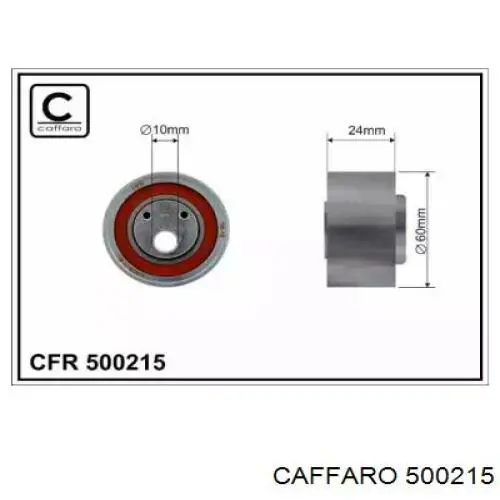 Ролик натягувача ременя ПНВТ Caffaro 500215 ціна, від 23.69 USD