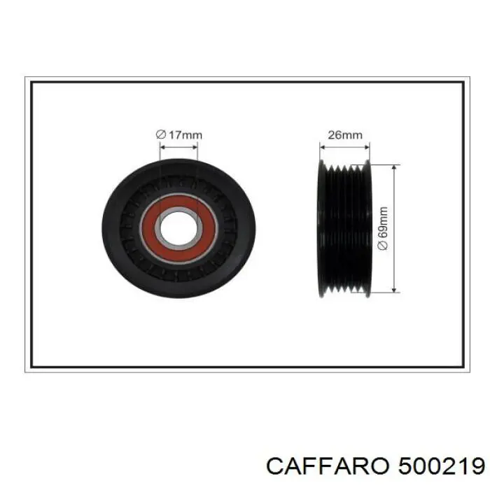 500219 Caffaro ролик приводного ременя, паразитний