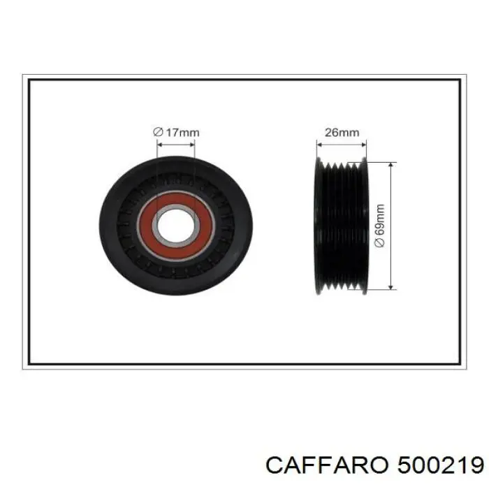 Ролик приводного ременя, паразитний Caffaro 500219 ціна, від 14.96 USD
