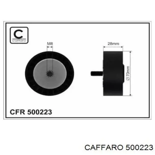 Ролик приводного ременя, паразитний Caffaro 500223 ціна, від 15.62 USD