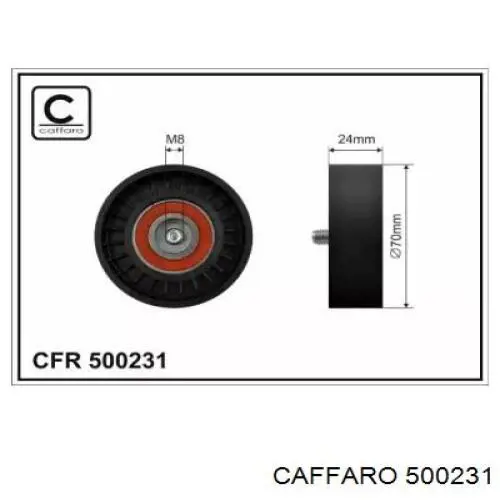 Натяжний ролик Caffaro 500231 ціна, від 9.83 USD