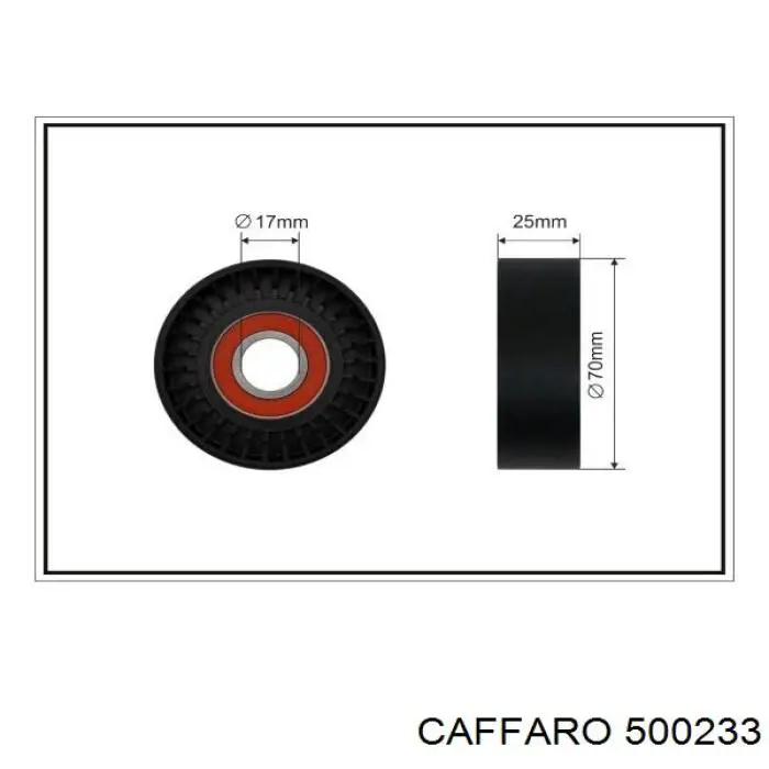 500233 Caffaro ролик натягувача приводного ременя