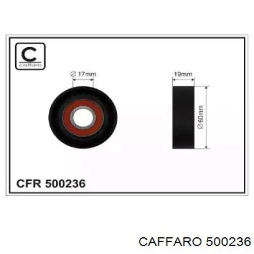 500236 Caffaro Натяжна планка поліклинового ременя