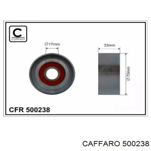 Натяжний ролик Caffaro 500238 ціна, від 21.02 USD