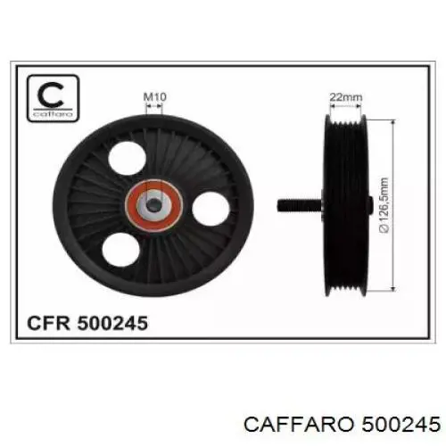 Купити 500245 Caffaro Ролик приводного ременя, паразитний