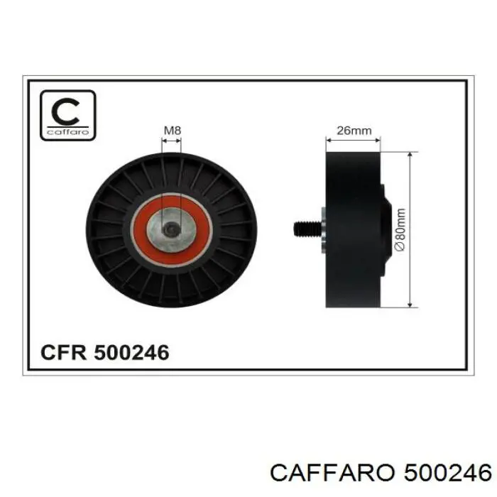 Натяжний ролик Caffaro 500246 ціна, від 15.84 USD