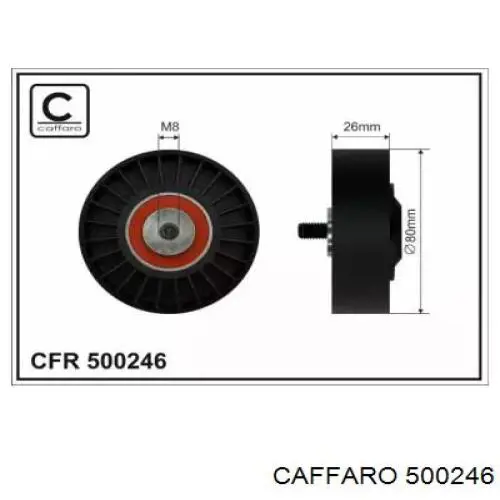 500246 Caffaro ролик натягувача приводного ременя