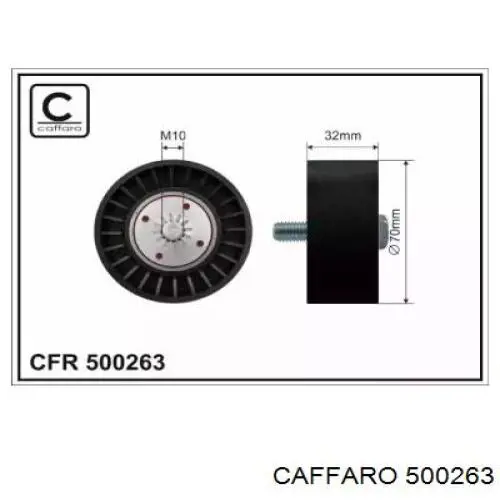 500263 Caffaro Ролик приводного ременя, паразитний