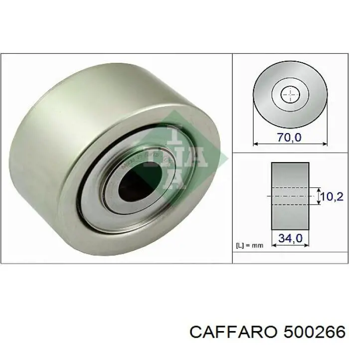 500266 Caffaro ролик приводного ременя, паразитний