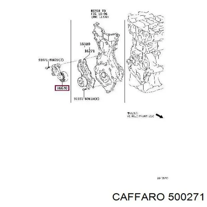 500271 Caffaro ролик натягувача приводного ременя