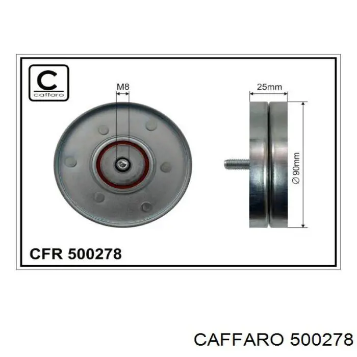 500278 Caffaro ролик приводного ременя, паразитний