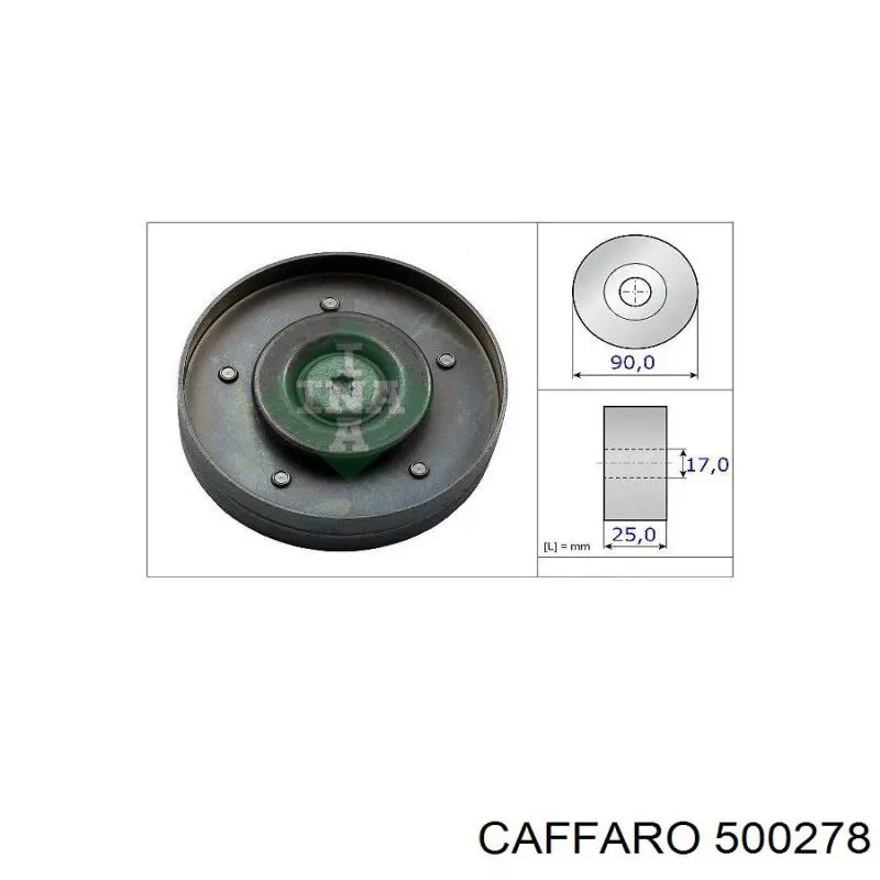 Ролик приводного ременя, паразитний Caffaro 500278 ціна, від 12.27 USD