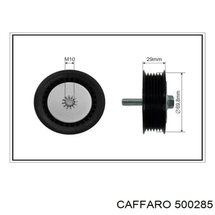 500285 Caffaro ролик приводного ременя, паразитний