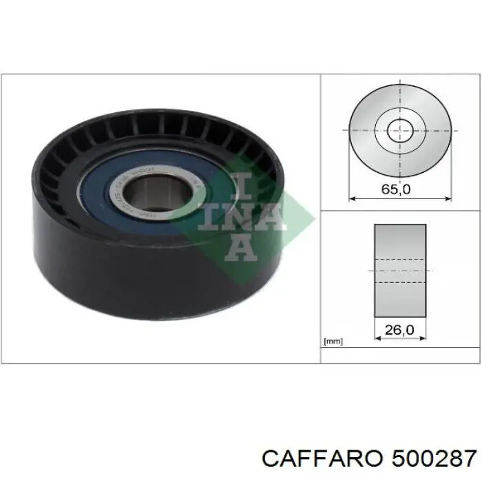 500287 Caffaro ролик приводного ременя, паразитний