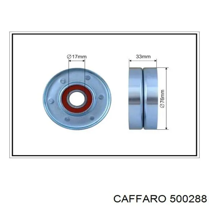 Ролик натягувача приводного ременя 500288 Caffaro