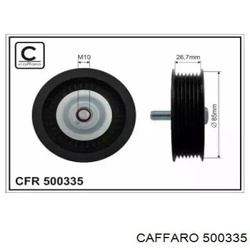 500335 Caffaro Ролик приводного ременя, паразитний