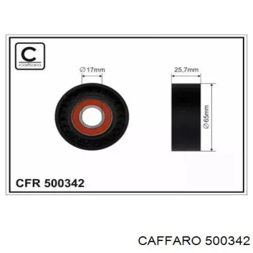 Натяжний ролик Caffaro 500342 ціна, від 9.13 USD