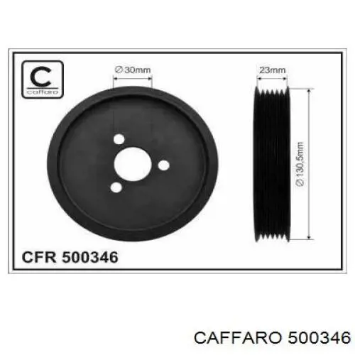 500346 Caffaro шків насосу гідропідсилювача керма (гпк)