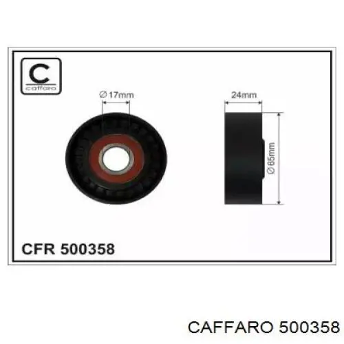 Ролик натягувача приводного ременя 500358 Caffaro