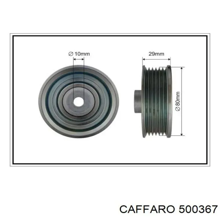 Купити 500367 Caffaro Ролик приводного ременя, паразитний