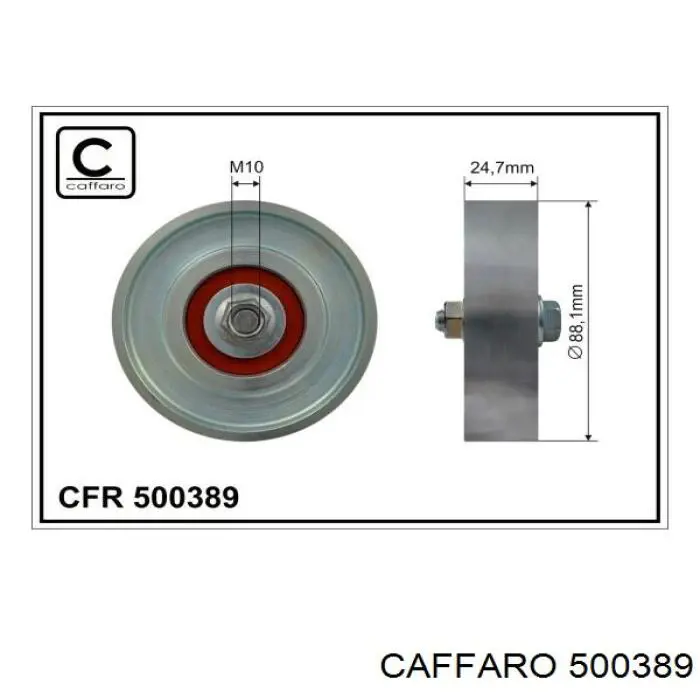 500389 Caffaro ролик натягувача приводного ременя