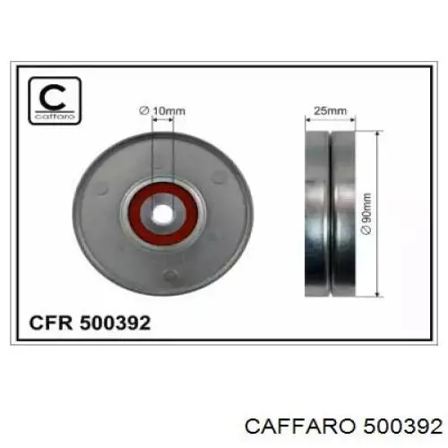 500392 Caffaro Ролик приводного ременя, паразитний