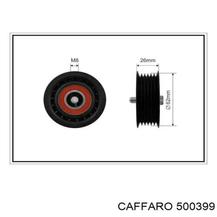 Ролик приводного ременя, паразитний Fiat/Alfa/Lancia 51856150 ціна, від 12.93 USD