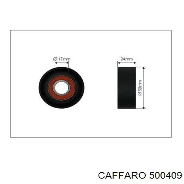 500409 Caffaro ролик натягувача приводного ременя
