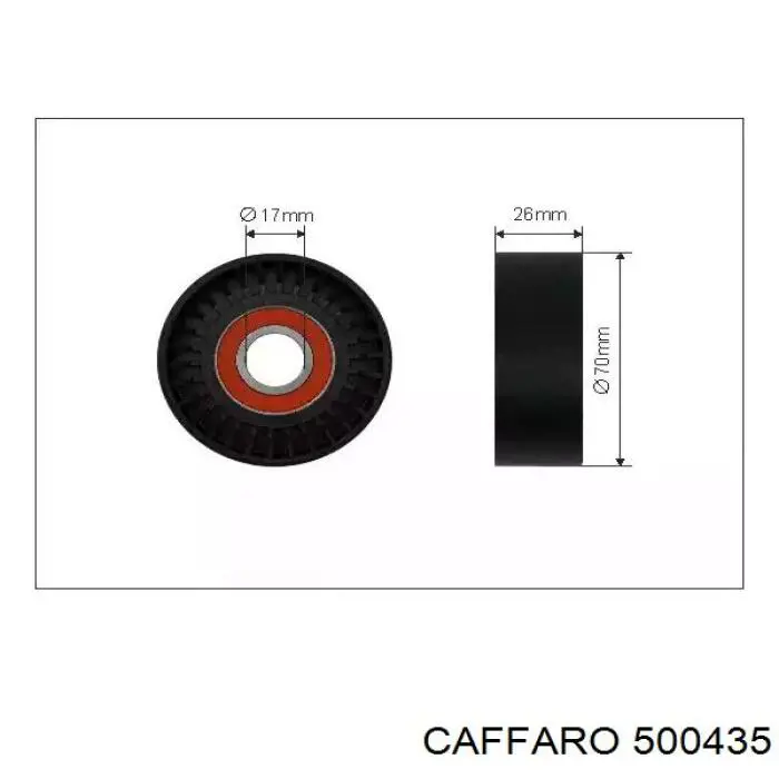 Натяжний ролик Caffaro 500435 ціна, від 11.37 USD