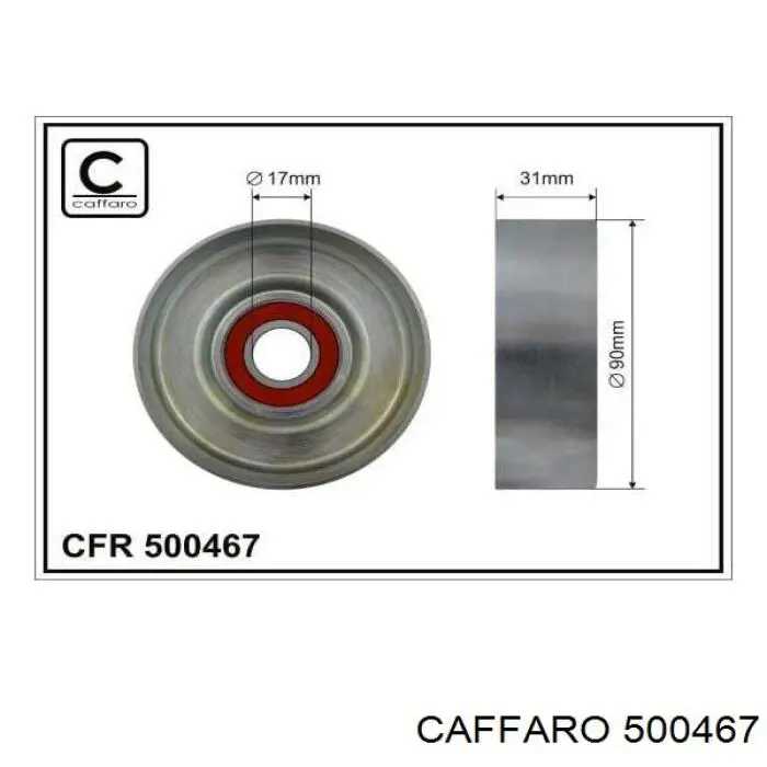Натяжний ролик Caffaro 500467 ціна, від 21.45 USD
