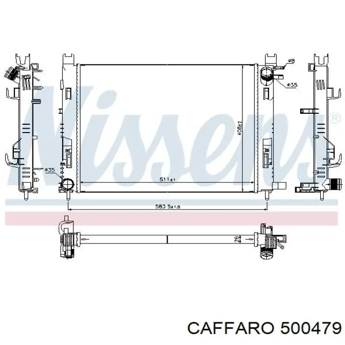 Купити 500479 Caffaro Ролик приводного ременя, паразитний