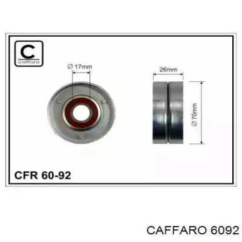 6092 Caffaro ролик натягувача приводного ременя