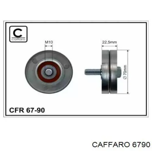 6790 Caffaro Ролик приводного ременя, паразитний