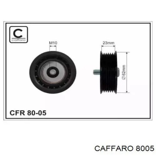 Купити 8005 Caffaro Ролик приводного ременя, паразитний