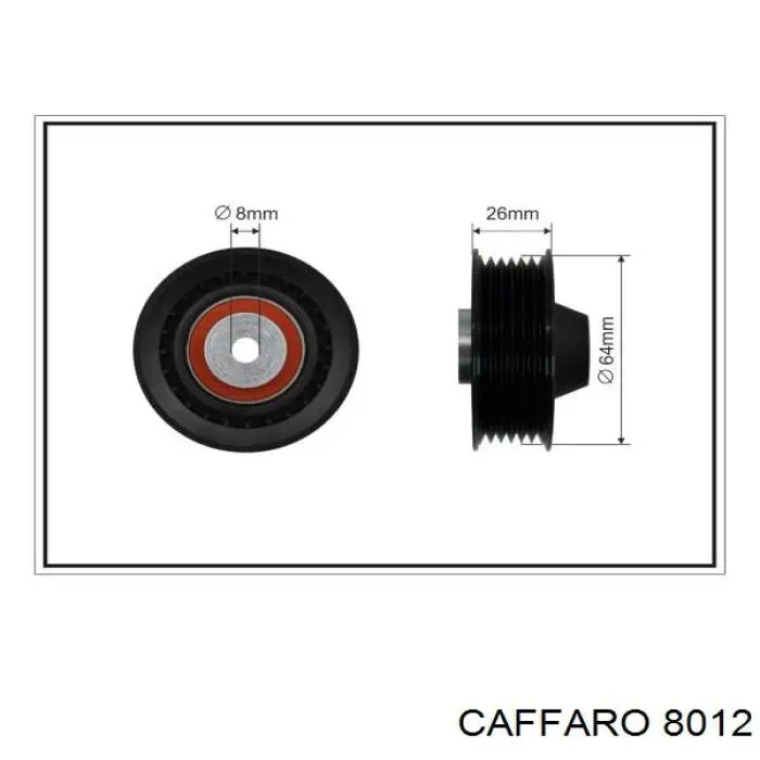 Купити 8012 Caffaro Ролик приводного ременя, паразитний