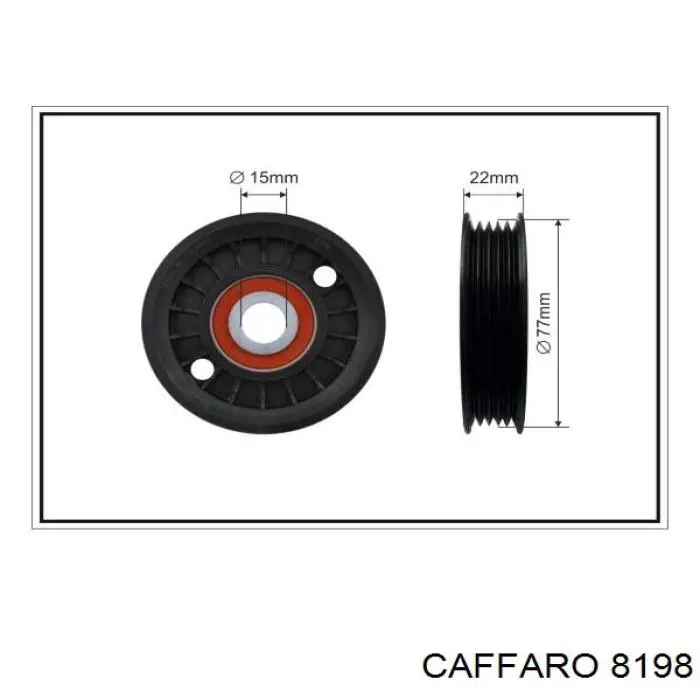 8198 Caffaro ролик натягувача приводного ременя