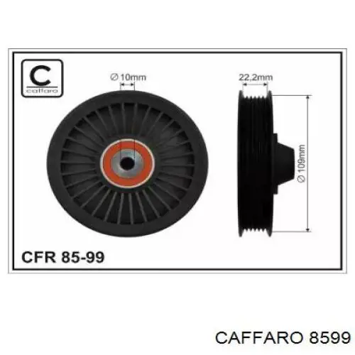 Ролик приводного ременя, паразитний Caffaro 8599 ціна, від 14.64 USD