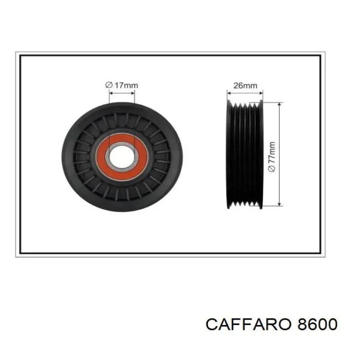 Купити 8600 Caffaro Натяжний ролик